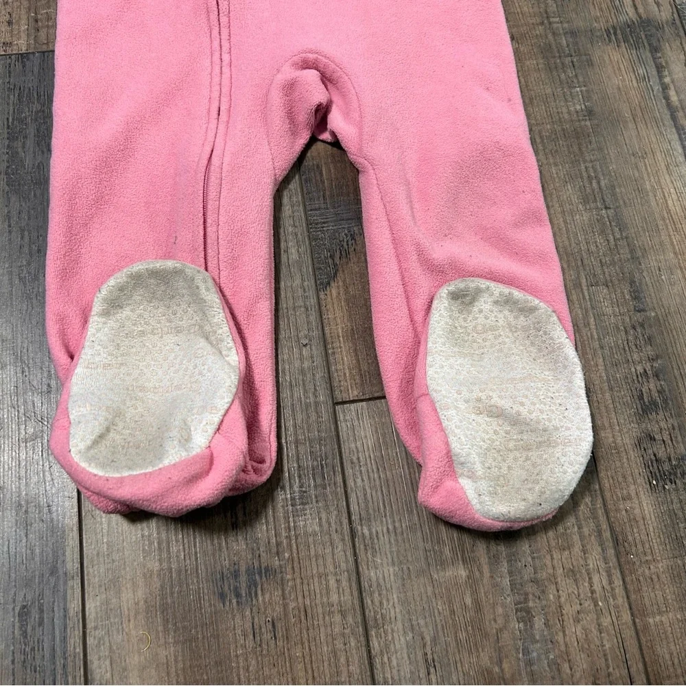 Gerber Toddler Girl Loose Fit Fleece‎ Footed Pajamas Size 24 Months 2T Lot Of 4